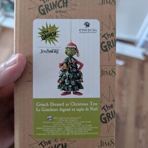 Brand new Jim Shore The Grinch With Tree Ornament